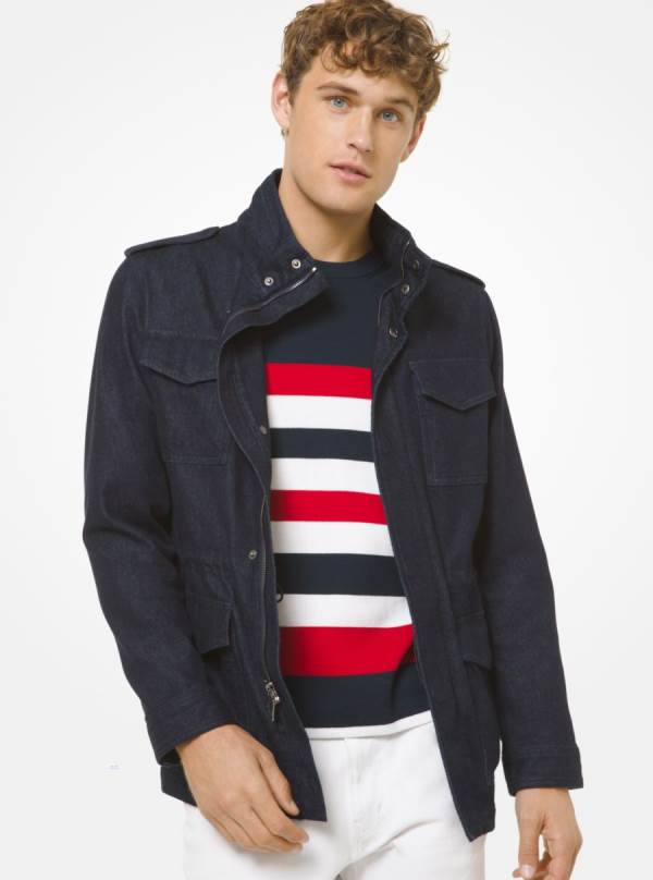 Panske Bundy Michael Kors Denim Field Indigo - Oblecenie Michael Kors Outlet | GSRAP-7829